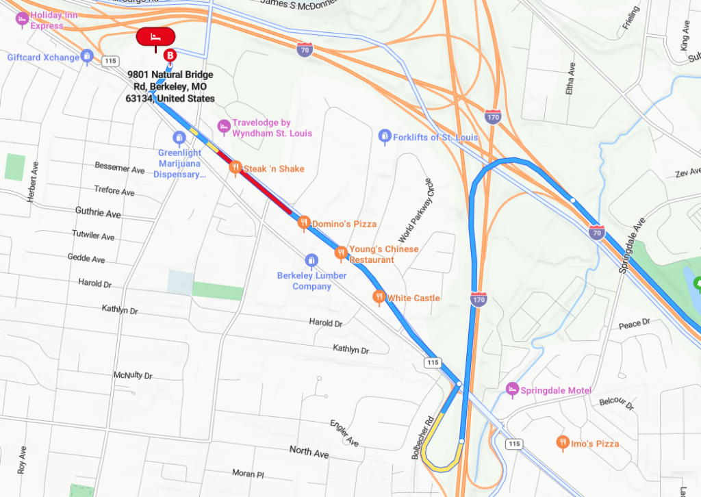 West Bound Map